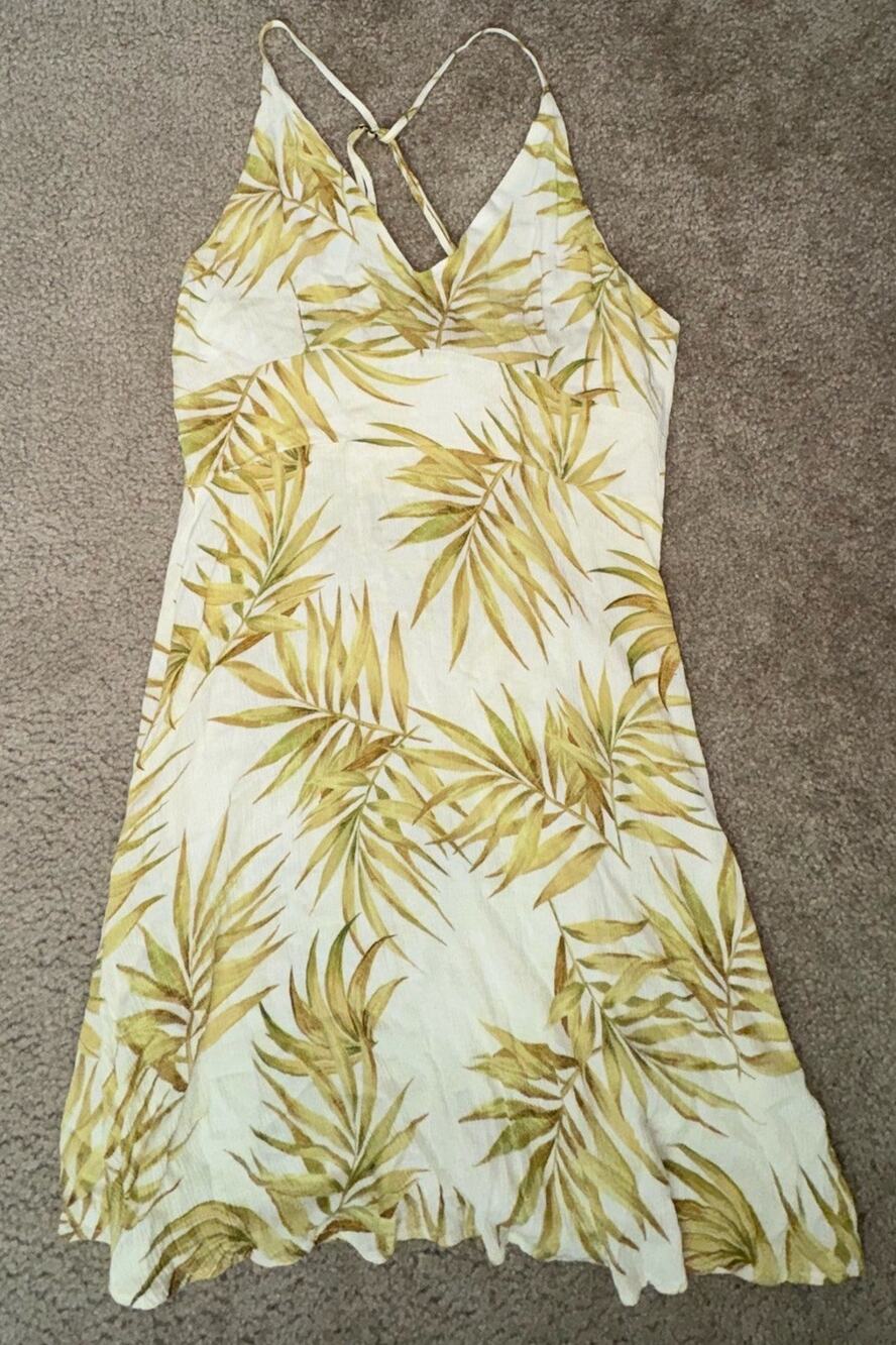 Rip Curl Tropical Palm Leaf Mini Dress Women’s Small NWT Beach Sundress NEW